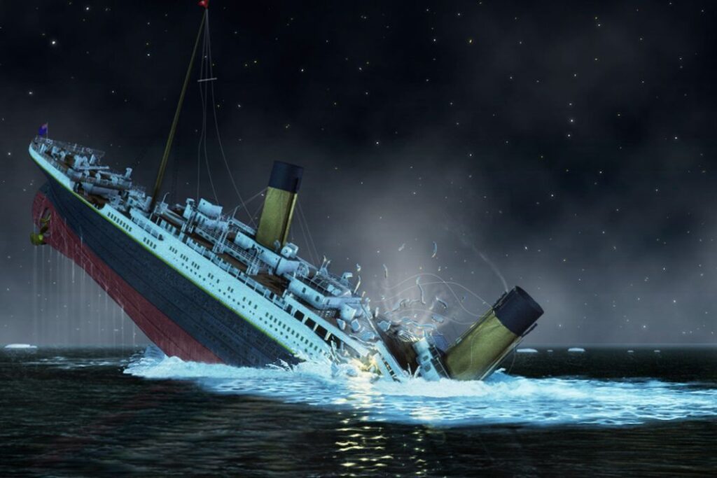 टाइटैनिक जहा sinking 
