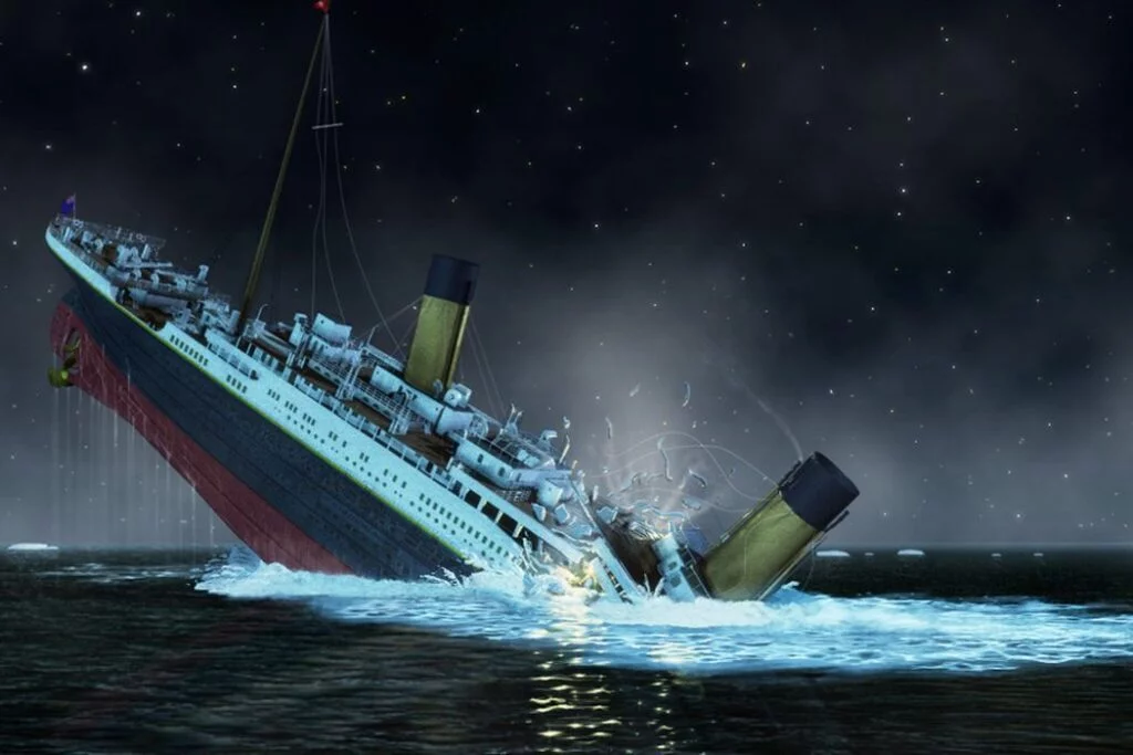 टाइटैनिक जहा sinking